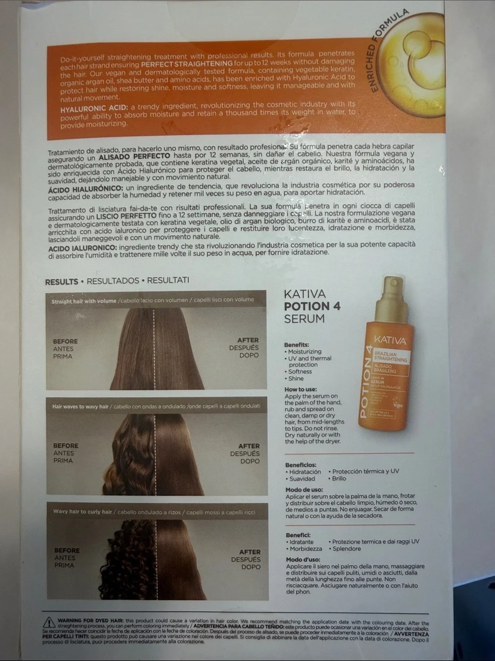 Ativa Brazilian straightening system brand new with seal still intact